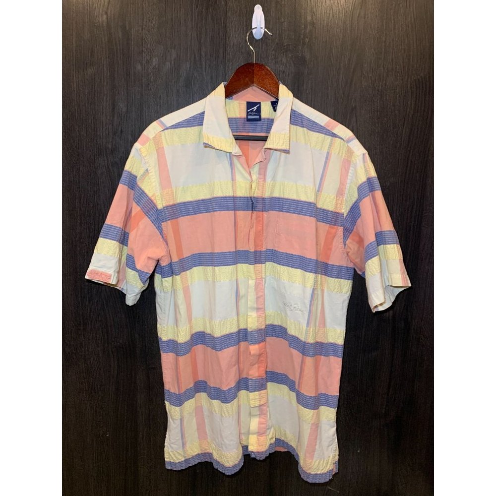 Karl Kani short sleeve men's Button Down multicolored shirt
